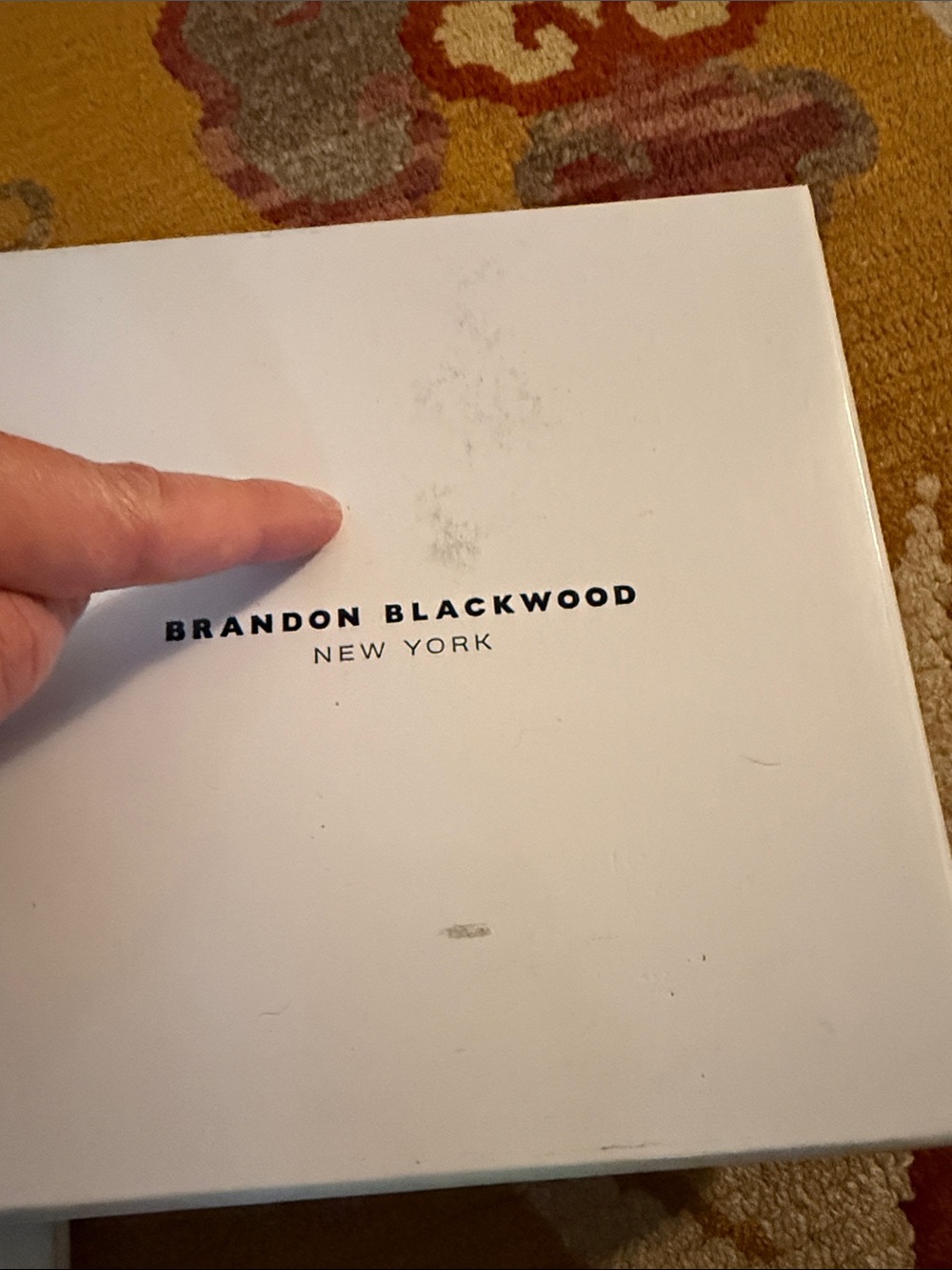 Brandon Blackwood White Leather wallet. Damage see pics! NWT - Picture 2 of 4